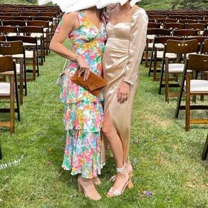 Alma Tiered Midi Dress - XS